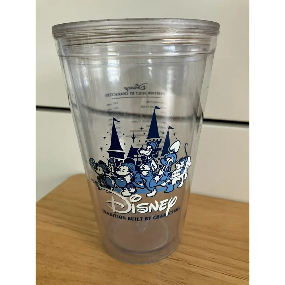 Disney Parks Cast Member Tradition Built by Characters Tumbler Cup USED RARE